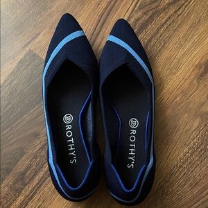 Rothy's Women's Dark and Light Blue Loafers